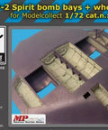 1 To 72 B-2 Spirit Bomb Bay And Wheel Bays Resin Upgrade Set For Modelcollect Kit detail view showing kit components.