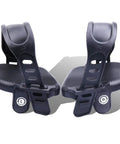 Replacement Bike Pedals For Recumbent And Spinning Bikes 9 16 Inch Spindle shown with left and right markings and straps