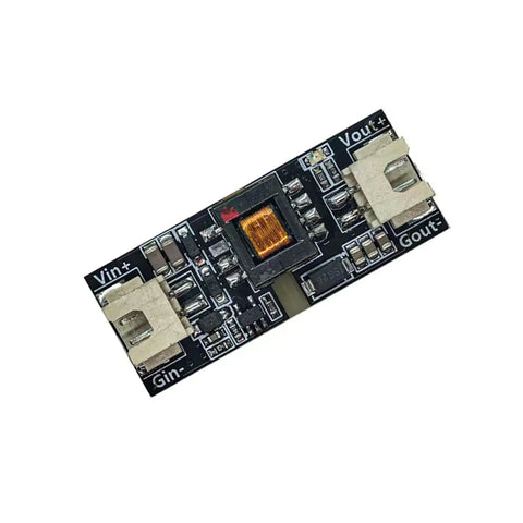 High Efficiency DC DC Boost Converter Module With Isolated PCB Board For Electronics Prototyping top view showing connections and components.