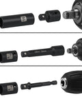 Close-up of 72 Piece Impact Socket Set Three Eighths Inch Drive With Six Point Deep Sockets SAE And Metric From Five Sixteenths