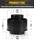 Dust Gets Routed Fast With This Badass Planer Vacuum Adapter Replacement Compatible With Dewalt Dw735 Units For A Tight As A Drum Hookup That Keeps Your Workspace Clean And Makes Woodworking A Breeze, showing dimensions and material.