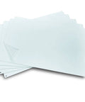 Dope Pearl White Aluminum Sublimation Blanks 200x300x0.65mm with 4 drilled holes nameplates, 5 pack for heat transfer press