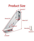 Heavy Duty Trapezoid Corner Brackets For Shelving And Cupboards Beefed Up Steel Angle Support Clips dimensions diagram
