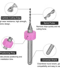 Micro PCB Drill Bit Set With One Eighth Inch Shank Solid Tungsten Carbide CNC Engraving Bits For Circuit Board Drilling close-up