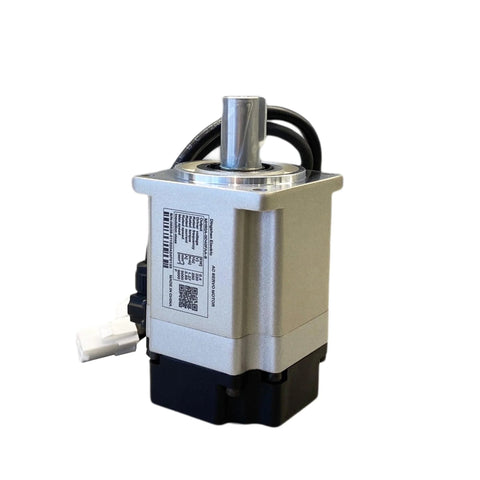 Beefy 80mm Servo Motor Kit with 750W 220V AC driver showing silver casing and black base, features 17-bit encoder, RS485 interface