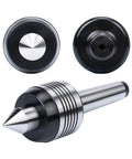 MT3 Live Center 60 Degree Morse Taper For Wood And Metal Lathe CNC Work, showing shiny hardened steel and triple bearing design