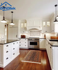 Spacious kitchen with white cabinets featuring Six Pack Drawer Cup Pulls For Cabinets And Dressers In Oil Rubbed Bronze 3 Inch Hole Centers Durable Zinc Alloy Furniture Hardware Handles For Kitchen Cabinets Wardrobes Desks And Bookcases.