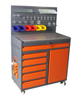 Heavy Duty Mobile Cutting Tool Organizer On Wheels With Belt Cold Rolled Steel CNC Tool Holder Cart for warehouse use