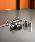 Premium Suitcase Wheels Repair Kit Full Sets With Precision Roller Bearings For Super Easy DIY Fixes And Durable Rubber Metal Build Ensuring Smooth Silent Rolls On All Trolleys And Luggage Bags Enjoy Zero Hassles On The Road For Every Trip, repair tools and wheels