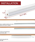 Installation steps for Eight Pack Two Foot LED Shop Lights 6500K 10W 1100LM Linkable For Garage Workshop Ceiling Under Cabinet