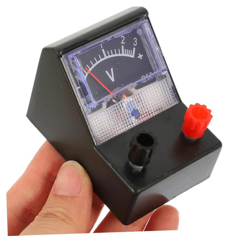 Physics Learning Kit For Electricity Experiments Set For School Science Education And Home Lab Use, showing a voltmeter gauge