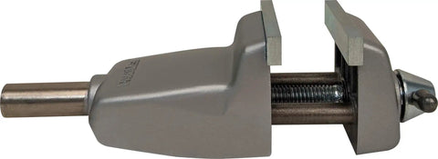 Low Profile Vise Head with Beefy Steel Jaws and Tilt Turn Rotate Tech, 7.75 Inch Length, 1.375 Inch Throat Depth, side view