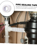 Heavy Duty Rubberized Sealant Tape For Pipe Leaks And Quick Repairs Waterproof Duct Tape That Stays Flexible While Sealing Leaks Without Water Shutdown Plumber Grade Sealant Tape For Pipes Easy Wrap And Seal shown repairing a pipe under a sink.