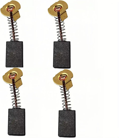 Four Pack Replacement Table Saw Carbon Brushes For DW745 DWE7480 DWE7490X DWE7491RS DWE7499GD Models, Compatible With DeWalt Tools, Durable High Quality Brushes, No Fuss Install, Restores Power And Smooth Cutting Performance. 4 black carbon brushes with springs and brass contacts