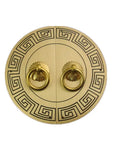 Front view of Brass Cabinet Knobs And Cupboard Handles Set For Kitchen Cabinets, Drawer And Door Hardware with vintage design