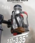 Bike Water Bottle Holder With Hidden Tracker Storage For Handlebar And Frame, Adjustable Cup Cage 2.17-3.35 Inch Bottles