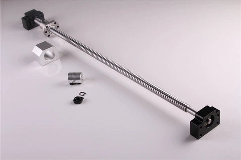 High Precision Ball Screw Assembly 1605 1050mm Kit With End Machining Nut Housing DSG16H And 6.35 By 10mm Coupler Plus BK12 And BF12 Supports For Smooth Linear Motion And Beefed Up Torque Conversion, ball screw kit