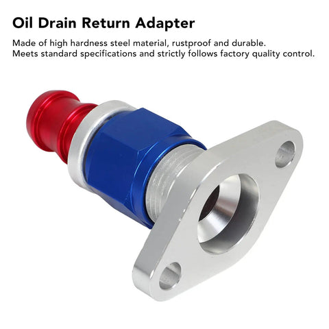 Heavy Duty Turbo Oil Drain Flange Kit Made From High Strength Steel For T3 T4 GT Series With Gasket And Screws To Stop Ooil Leaks And Boost Engine Performance For Your Car, oil drain return adapter