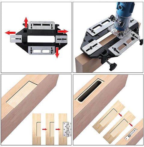 Aluminum Alloy Door Hinge Jig For Woodworking DIY Friendly Pro Grade Hole Opener And Slot Locator used on wooden door