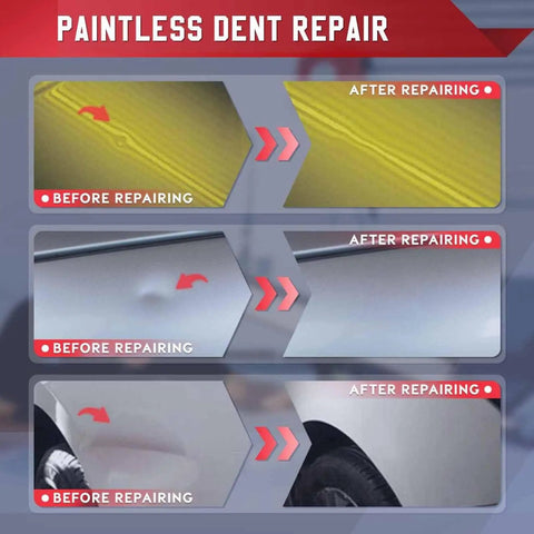 Induction Dent Repair Tool Kit For Cars Paintless Dent Removal Fix Soft Dents Quickly Without Paint DIY Friendly Hail Damage And Door Dings 110V Power Easy Home Garage Auto Body Repair before and after results