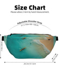 Rowing Team Fanny Pack for Men and Women Ocean Landscape Waist Belt Bag Crossbody Great for Sports Travel Hiking Size Chart