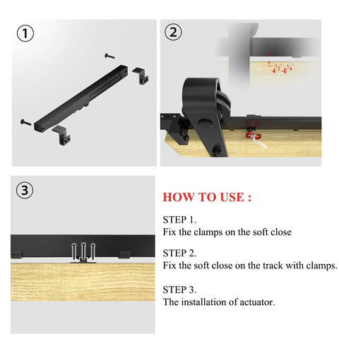 2 Pack Soft Close Barn Door Hardware Kit With Spring Buffer Damper Hole Free Design Adjustable Door Stoppers Premium Soft Close Mechanism For 60-176 Lbs Barn Doors 2022 Upgrade