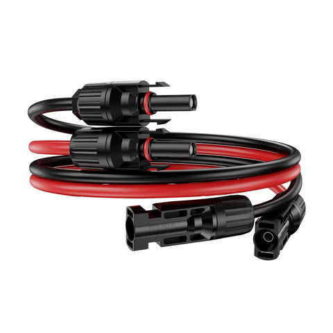 3 Ft 10 AWG Solar Extension Cable With Male And Female Connectors Waterproof Outdoor Solar Panel Cable Kit In Red And Black
