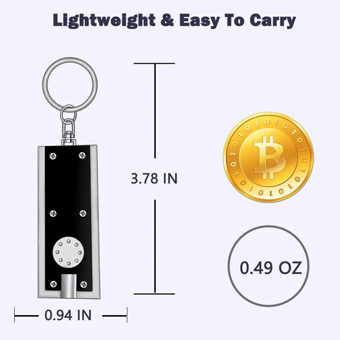 Mini LED Keychain Flashlight Pack Of 8 Tiny Pocket Light 12 Lumen Bright On The Go Featherlight Under Half Ounce Portable