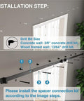 Installation steps for Sliding Barn Door Track Spacer 1-3/4 Inch Replacement Assemblies Connecting Kit on wall