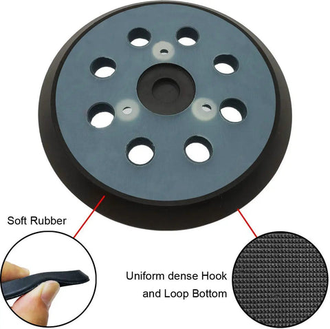 2 Pack 5 Inch Replacement Sander Pad For Random Orbit Palm Sander Models DW421 DW423 D26451 D26453, No Fuss Install, Extra Hard Backing, 8 Dust Collection Holes, Durable And Vibration Resistant