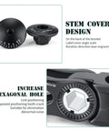 Stem cover and hexagonal hole detail of Adjustable Bike Stem 28.6mm 31.8mm Handlebar Extender With Plus Minus 85 Degree Angles.