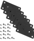 Six Pack Stainless Steel Flat Mending Plates With Screws For Furniture And Shelves No Hassle Install Metal Joining Brackets