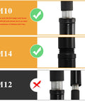 Comparison of M10, M14, and M12 threads for Heavy Duty Matte Black M14 Threaded Extension Rods With 7.9 And 11.8 Inch Light Fixture Downrods For Chandeliers No Sweat Install Killer Modern Design Guaranteed.