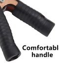 Close-up of Beefy Insulated Alligator Clips Kit handle, black rubber grip, part of 10 pieces, 100 Amp heavy duty jumper clamps.