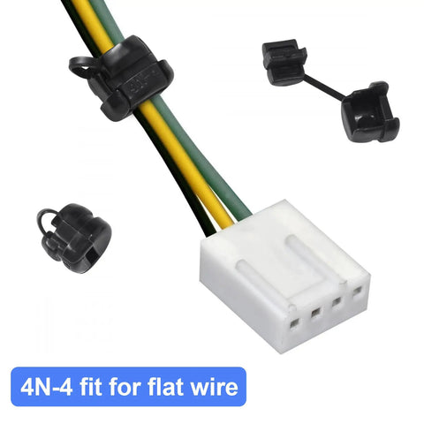 10 Pcs 6N4 And 4N4 Strain Relief Cord Connectors For Round Wires Black Nylon Insulating Cable Grommets Electric Cable Protector Clip