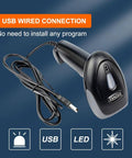 Handheld USB Barcode Scanner, Wired CCD Barcode Reader, Plug And Play, Fast And Accurate Scanning For Store, Warehouse, Supermarket
