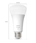 Smart White Ambiance A21 LED Bulb 100W Equivalent For Indoor Lighting With 1600 Lumens E26 Base Control Via Hue App Works With Alexa Google Assistant And Apple HomeKit