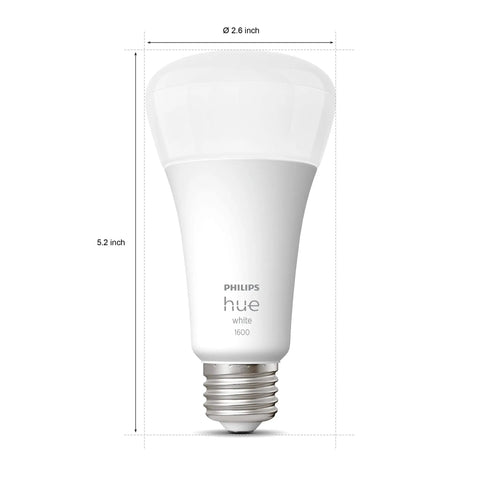 Smart White Ambiance A21 LED Bulb 100W Equivalent For Indoor Lighting With 1600 Lumens E26 Base Control Via Hue App Works With Alexa Google Assistant And Apple HomeKit