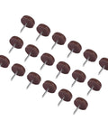 Heavy Duty Durable Plastic Furniture Glides For Chairs Tables And Sofas With No Slip Nail Pads In Coffee Color 100 Pack Flat Surface 18mm