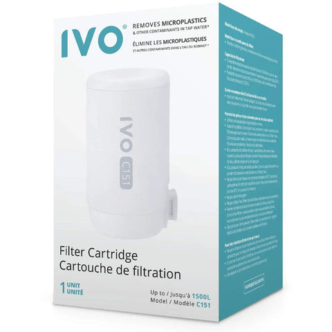 IVO Box for Replacement Faucet Water Filter Value Pack Of 3 For Fresh Tasting Water Four Stage Filtration