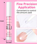 Fast Air Dry Nail Glue For Press On Nails 5-10 Seconds No UV Lamp Needed Hema-Free Strong Bond For Nail Tips Tube