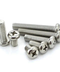 Top Shelf Phillips Pan Head Machine Screws Assortment Kit, 304 Stainless Steel Full Thread, various lengths displayed.