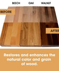 Heavy Hitter Danish Oil Wood Sealer Slips Right On And Leaves A Bully Satin Shield On Beech, Oak, Walnut Before And After.