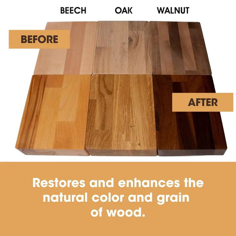 Heavy Hitter Danish Oil Wood Sealer Slips Right On And Leaves A Bully Satin Shield On Beech, Oak, Walnut Before And After.