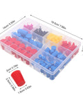 Top Tier Silicone Bottle Stoppers Assortment Kit With 250 High Temp Tapered Plugs For Powder Coating Painting Anodizing And Plating Jobs Ensures No Paint Mist Enters Holes Makes Site Organization A Breeze For Pros Who Need Durable Multi Color Caps, clear 250pc silicone plug assortment in storage box
