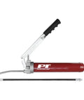 Lever Action Industrial And Commercial Grease Gun With Heavy Duty Cast Head And 3 Way Loading for tough jobs, red barrel.