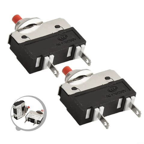 Straight Up No Sweat Push Button Circuit Breaker Switch 2.5A To 5A two compact switches for small appliances with manual reset