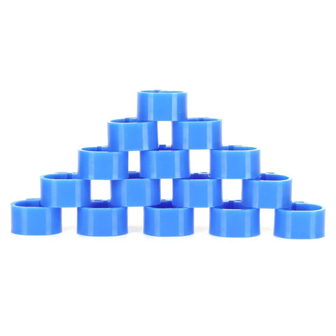 200 Pcs 10mm Pigeon Leg Clip Rings for Poultry Foot Identification Easy Install No Fuss Lightweight and Reusable Blue Set stacked
