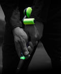 Golf Swing Trainer Wrist Aid For Instant Feel And Form attached to a club for real-time feedback on wrist position and grip