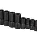 Get That 8-Piece Tap Socket Set Just Right For 1/4 And 3/8 Inch Drive Adapter Tools With Storage Rack To Fix Threads Like A Boss On Hard To Reach Spots Perfect Alloy Kit, black alloy tap sockets